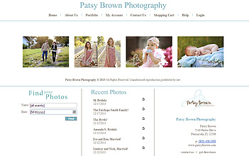 Portrait Photography Storefront Example